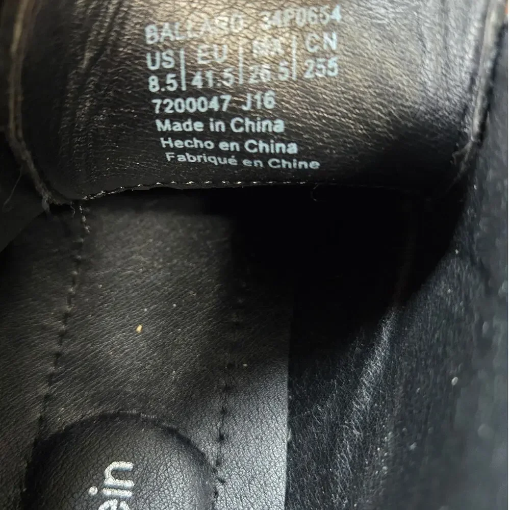 Calvin Klein 8.5 Men's Black Dress Shoe Oxford Derby Brogues 8 1/2